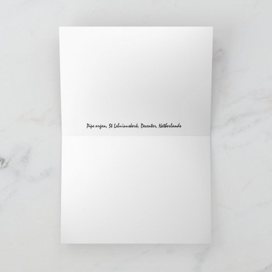 器官、Deventerのネザーランド挨拶状 カード (内部)