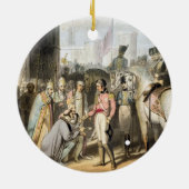 「噴出の公爵の勝利からのマドリード、 セラミックオーナメント (裏面)