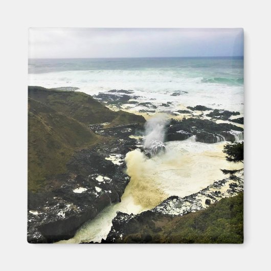 噴出角、パーマ岬、オレゴン州沿岸 マグネット (正面)