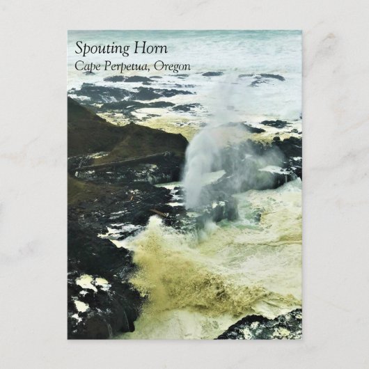 噴出角、Cape Perma、オレゴン州沿岸後発車 ポストカード (正面)