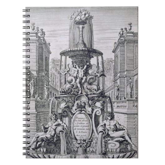 「噴水からのとびらおよびItaのWaterjets ノートブック (正面)