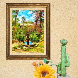 噴水とガーデンメキシコ ポスター