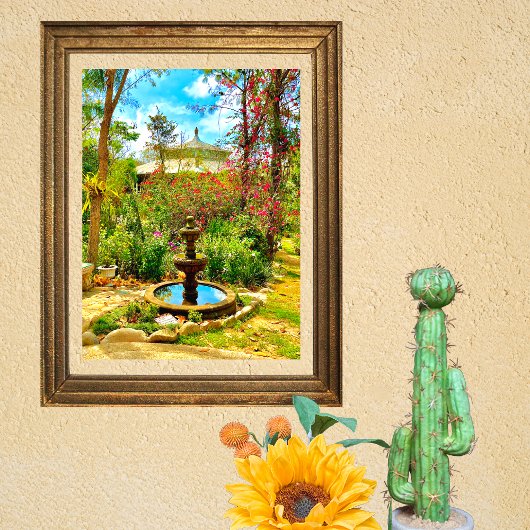 噴水とガーデンメキシコ ポスター