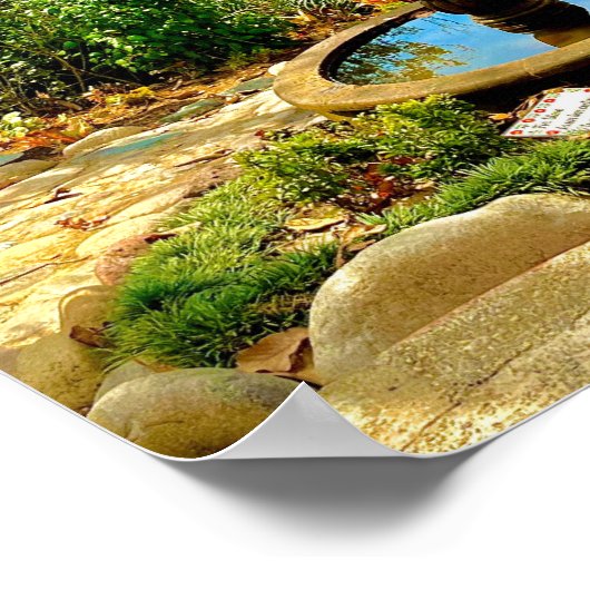 噴水とガーデンメキシコ ポスター (角)