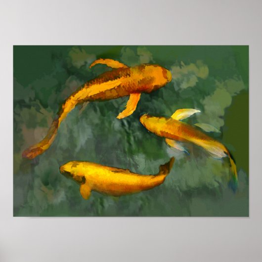 噴水にコイ3人 ポスター (正面)