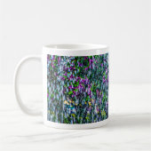 噴水のジェットとライラックの花 コーヒーマグカップ (左)