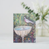 噴水の上に鳩のポンペイ・フレスコ ポストカード (スタンド正面)