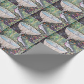 噴水の上に鳩のポンペイ・フレスコ ラッピングペーパー (角)