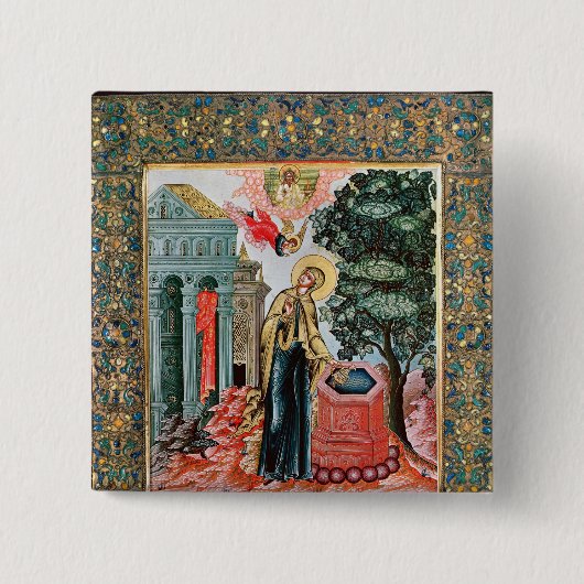 噴水の告知 缶バッジ (正面)