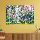 噴水の後ろのライラック キャンバスプリント (インサイチュ (リビング))