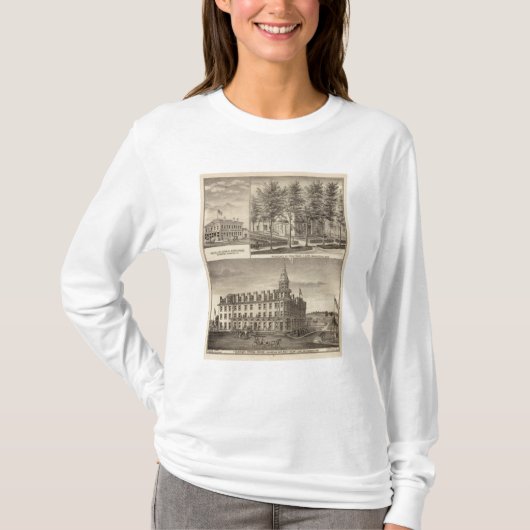 噴水の春の家及びあった住宅 Tシャツ (正面)