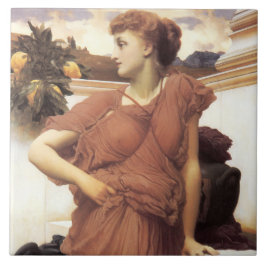 噴水の美しい女性 タイル