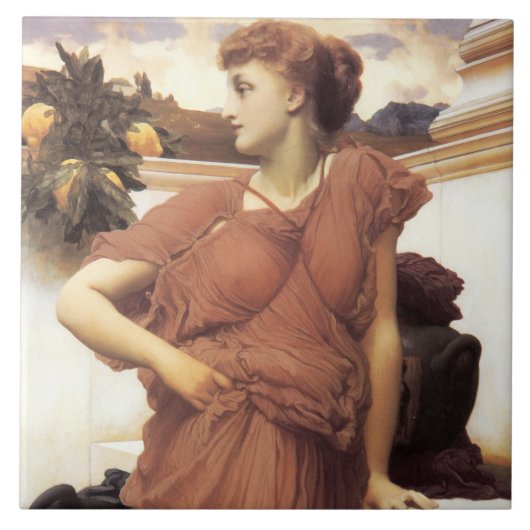 噴水の美しい女性 タイル (正面)