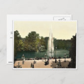 噴水はクルパーク、ウィースバーデン、ヘッセ・ナッソーの中にある。 ポストカード (正面/裏面)