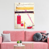 噴水への給水装置 キャンバスプリント (インサイチュ (リビング))