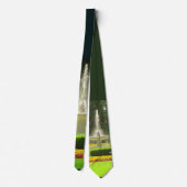 噴水を吹き付ける市公園花園 ネクタイ (裏面)