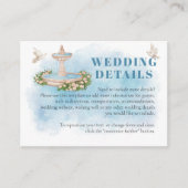 噴水エレガントの花はフイの結婚詳細 エンクロージャーカード (正面)