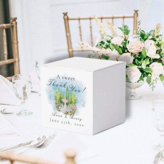 噴水エレガントの花結婚の鳩ありがとう フェイバーボックス