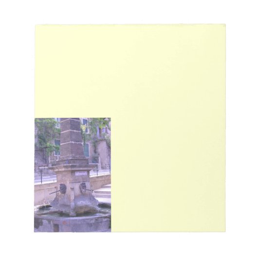 噴水フランスのメモ帳 ノートパッド (正面)