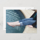 噴水ポストカードの足 ポストカード (正面/裏面)