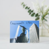 噴水四角はがき ポストカード (スタンド正面)