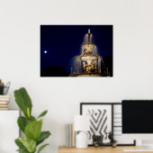 噴水景観街並み自然風景 ポスター (ホームオフィス)