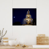 噴水景観街並み自然風景 ポスター (キッチン)