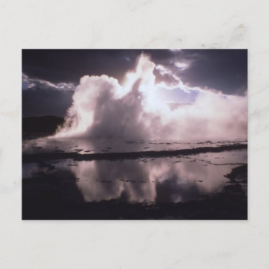 噴水素晴らし間欠泉はがき ポストカード (正面)