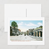 噴水通り、プロビデンス、ロードアイランド ポストカード (正面/裏面)