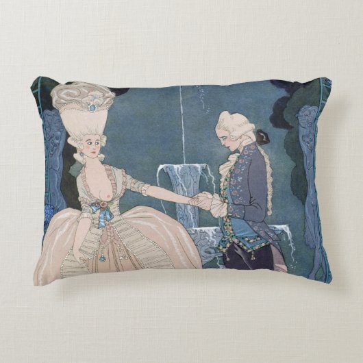 噴水、「祝日Gのためのイラストレーションの下で愛して下さい アクセントクッション (正面)