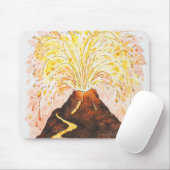 噴火している火山のイラストレーション マウスパッド (マウス)