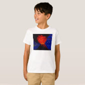 噴火する火山と星 Tシャツ (正面フル)