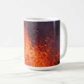 噴火の火山: 噴火口からの噴水の溶岩 コーヒーマグカップ (正面右)