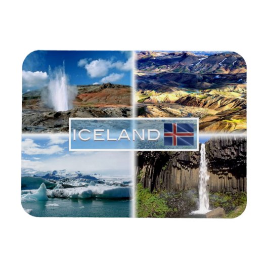 噴火ガイザー – Landmannalugar マグネット (横)