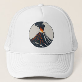 噴火火山アーモダントイラストレーション キャップ