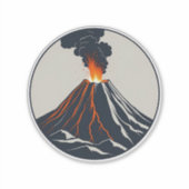 噴火火山アーモダントイラストレーション シール (正面)