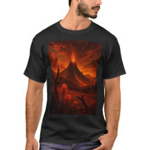 噴火火山自然アートTシャツ – ギフト