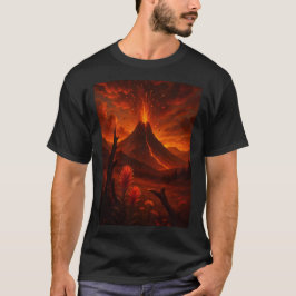 噴火火山自然アートTシャツ – ギフト Tシャツ