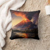 噴火火山 クッション (ブランケット)