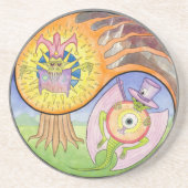 "噴火"の曼荼羅の飲み物のコースター コースター (正面)