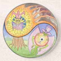 "噴火"の曼荼羅の飲み物のコースター