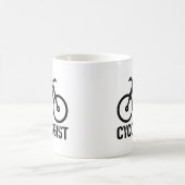 嚢胞サイクリング誕生日クール自転車愛好家おもしろい コーヒーマグカップ (中央)