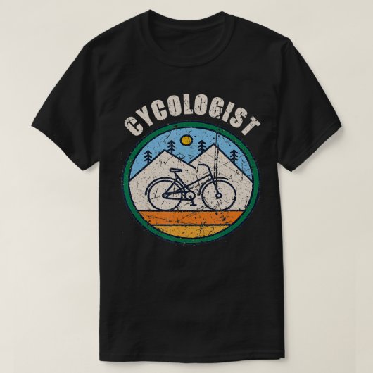 嚢胞医おもしろい自転車サイクリングヴィンテージギフト Tシャツ (デザイン正面)