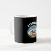 嚢胞医おもしろい自転車サイクリング コーヒーマグカップ (正面左)