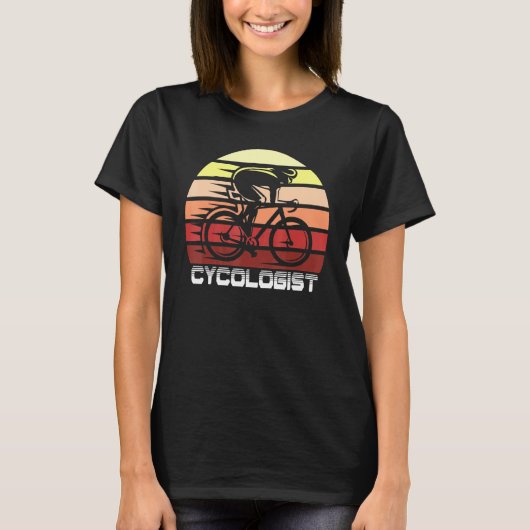 嚢胞学者サイクリング自転車パスサイクリスト道路 Tシャツ (正面)