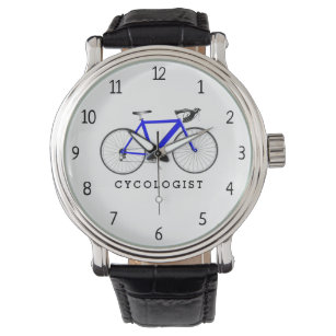 嚢胞学者ブルー自転車時計 腕時計