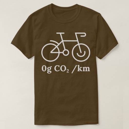 嚢胞学者_サイクリストのカーボングリーン0g CO2ビサイクリン Tシャツ (デザイン正面)