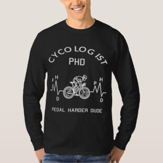嚢胞学者PHDハートビートおもしろい嚢胞学者バイクもしくは自転車に乗る人Ri Tシャツ