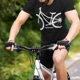 嚢胞専門医ホワイト自転車シルエット Tシャツ