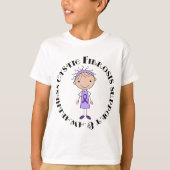 嚢胞性線維症のギフトのアイディアの紫色のリボン Tシャツ (正面)